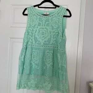 Blue blouse tank top